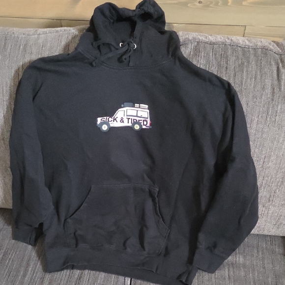 Black Hoodie with Pink Graphic - Picture 3 of 3